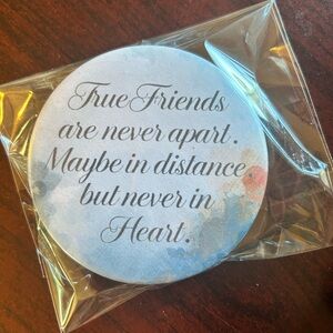 True Friends - Inspirational Quote Button Magnet 3-in